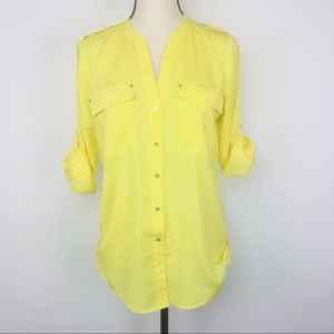 Calvin Klein blouse with hem tabs
